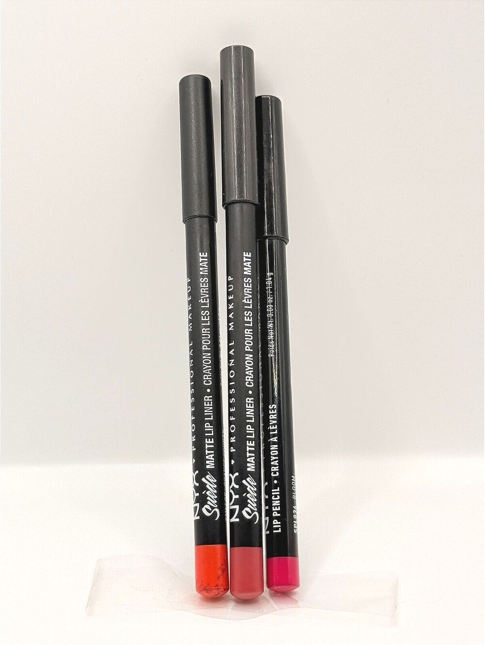 NYX Lip Liner Bundle: Orange County, Whipped Caviar, Bloom